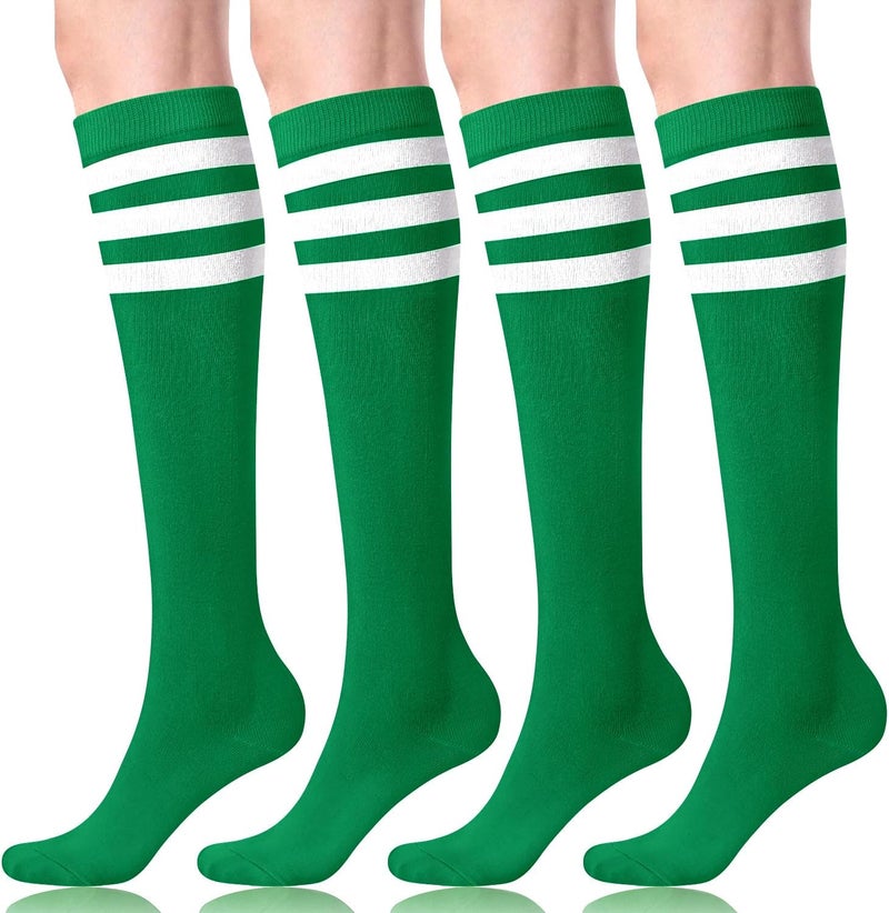 FITRELL Women's Knee High Socks Outdoor Sport Athletic Socks Casual Stripe Tube Socks 1-4 Pack - Image 1